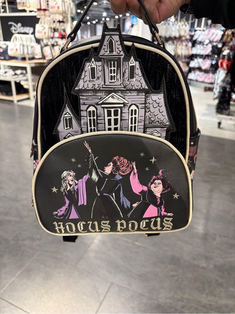 Hocus Pocus Black & Pink Mini Backpack